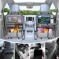 Oneyus backseat organizer includes nine pockets to organize devices and books.