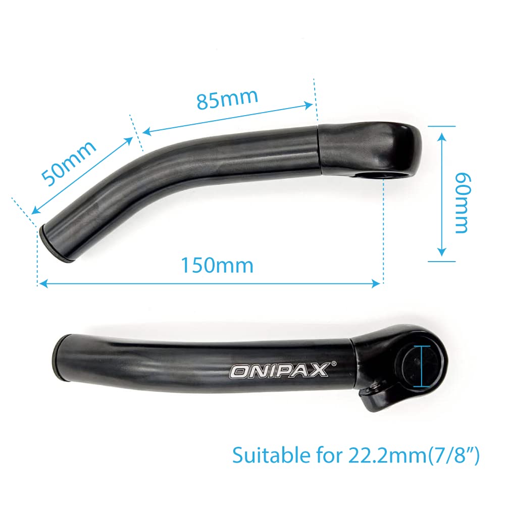 ONIPAX bar ends compatible with 7/8 inch handlebars for quick upgrade.