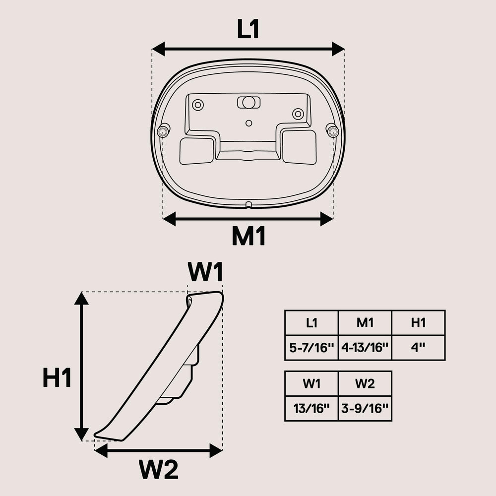 Compatible with OEM 68296-99A Harley fenders shown in diagram.