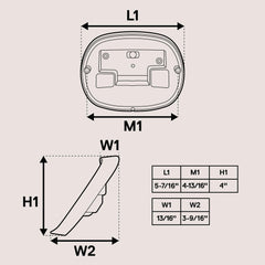 Compatible with OEM 68296-99A Harley fenders shown in diagram.