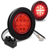 Online LED Store True Mods 2.5 inch red round side marker enhances night visibility on trailers.