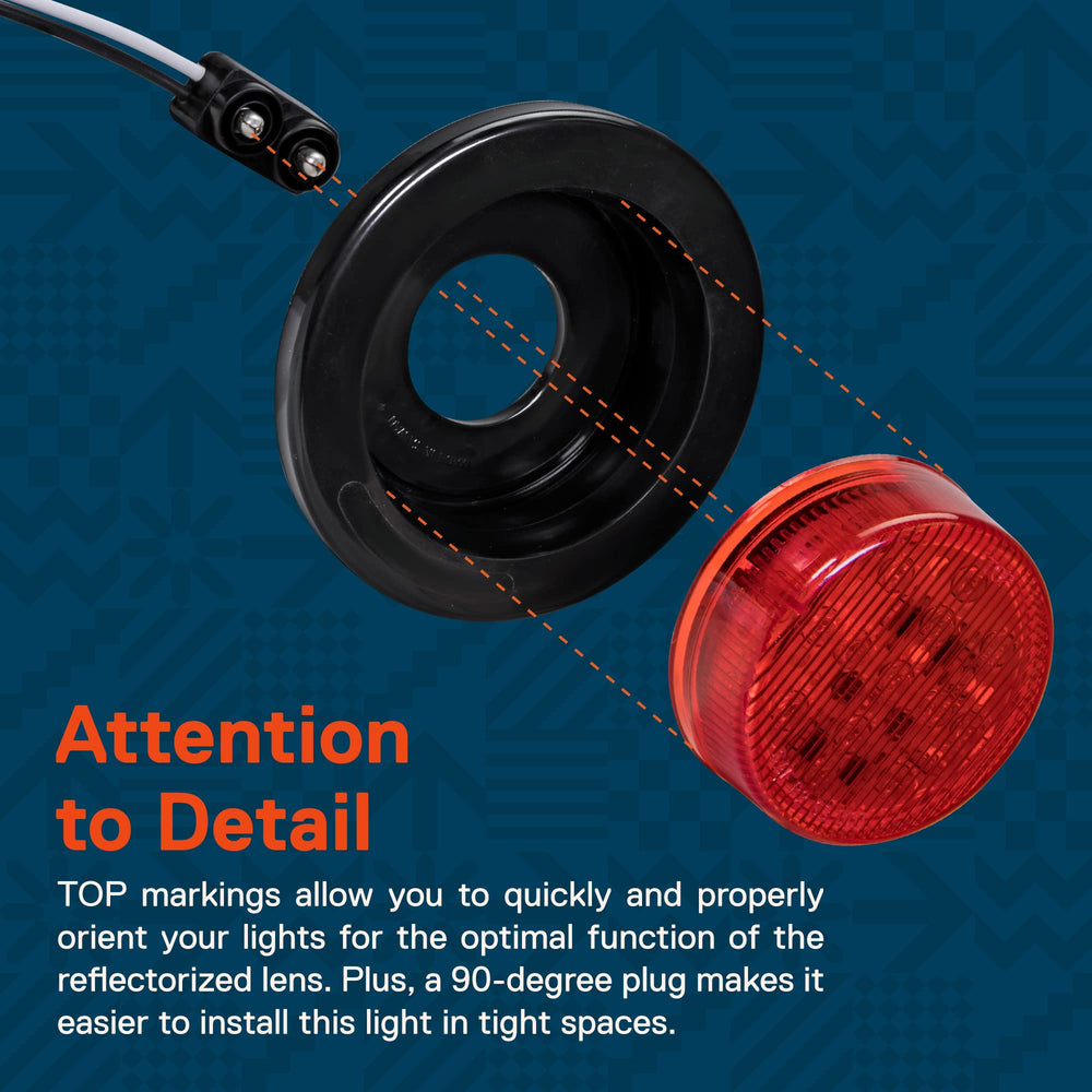 IP67 waterproof True Mods marker withstands spray during towing.