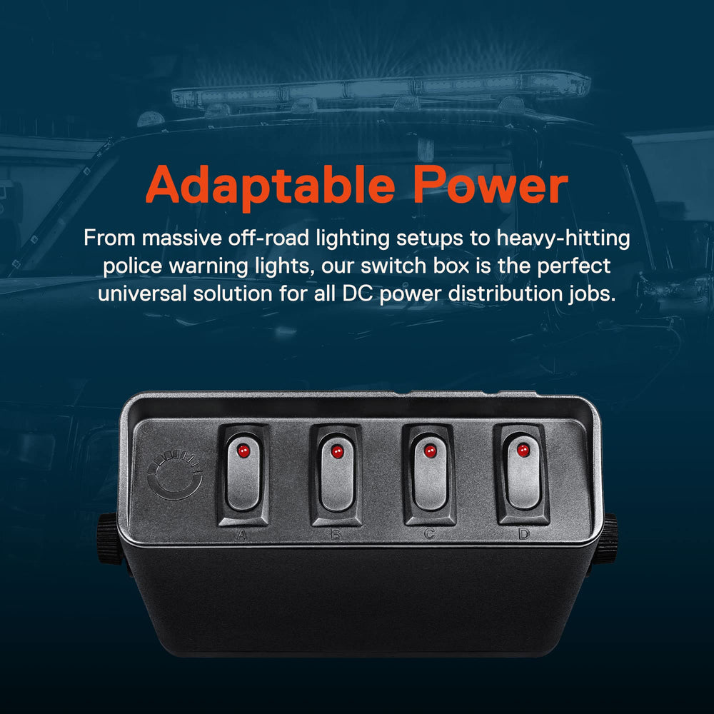 Online LED Store True Mods 4-Gang switch box side wiring layout highlights easy installation