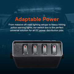 Online LED Store True Mods 4-Gang switch box side wiring layout highlights easy installation