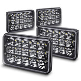 True Mods 4x6 black headlight for trucks with bright nighttime illumination
