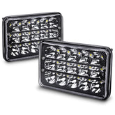ONLINE LED STORE True Mods 4x6 LED headlight with black housing enhances night visibility