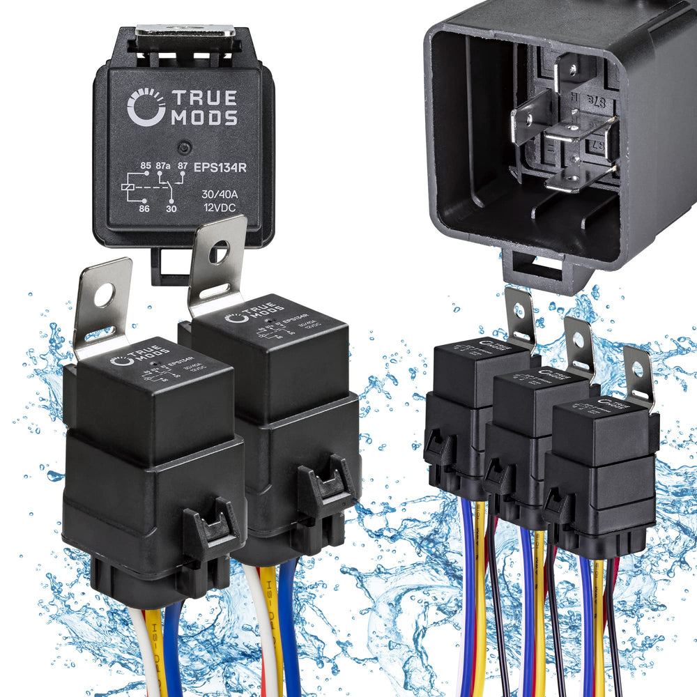 ONLINE LED STORE True MODS 5-pack relay kit for automotive applications.