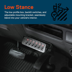 ONLINE LED STORE True Mods 6-Gang switch box in-dash install-ready design