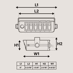 ONLINE LED STORE True Mods 6-Gang switch box metal housing provides rugged protection