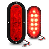 TRUE MODS 6in red oval tail light kit front view for enhanced trailer visibility