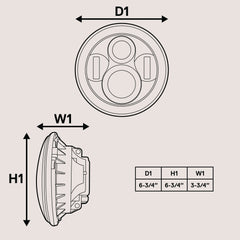 ONLINE LED STORE True Mods 7in Harley headlight, plug-and-play install with no wiring cuts.