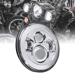 ONLINE LED STORE True Mods 7in Harley chrome headlight, bright night visibility.