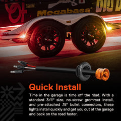 3/4-inch True Mods marker light with no-screw grommets for quick install.