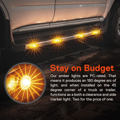 ONLINE LED STORE TRUE MODS amber marker light bullet connectors for easy wiring