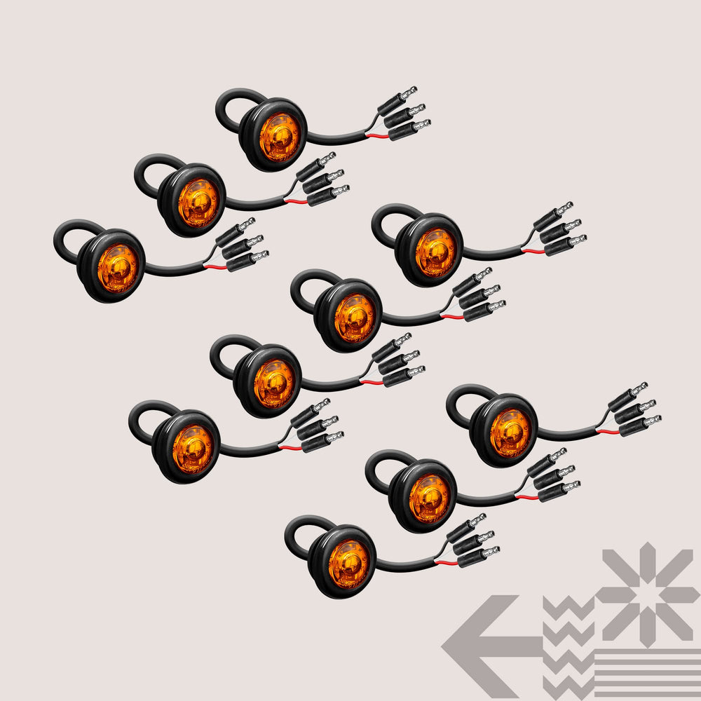 Dual-function amber marker light for marker and indicator use.