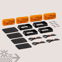 ONLINE LED STORE True Mods 4-pack amber lights with quick bezel installation.