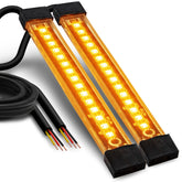 ONLINE LED STORE True Mods amber strip on motorcycle front fork for enhanced visibility