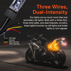 ONLINE LED STORE True Mods amber LED strip waterproof in rain for safer riding