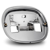 True Mods chrome tail light baseplate on Harley offers durable, premium styling.