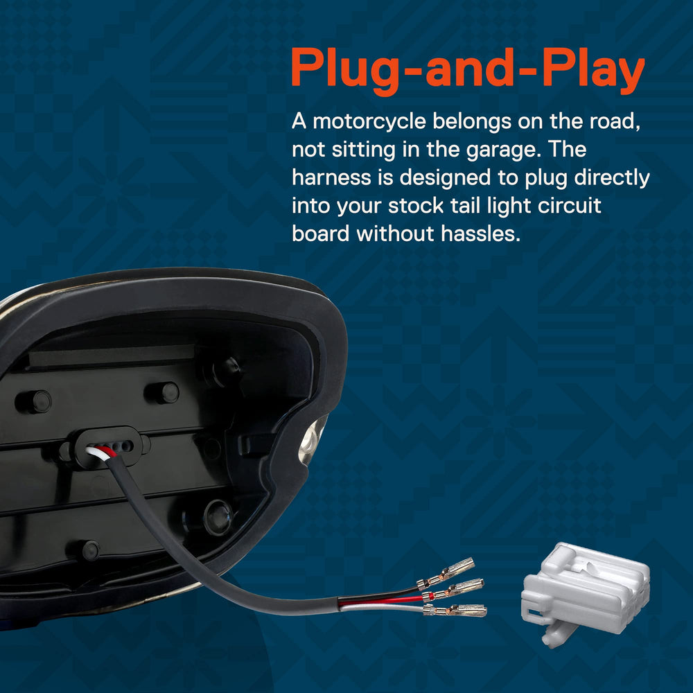 ONLINE LED STORE True Mods LED tail light with plug-and-play harness for quick install.