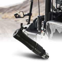 ONLINE LED STORE True Mods quick-release flag pole base mounted on an ATV for easy setup.