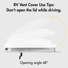 ONLTCO vent lid underside view with metal brackets.