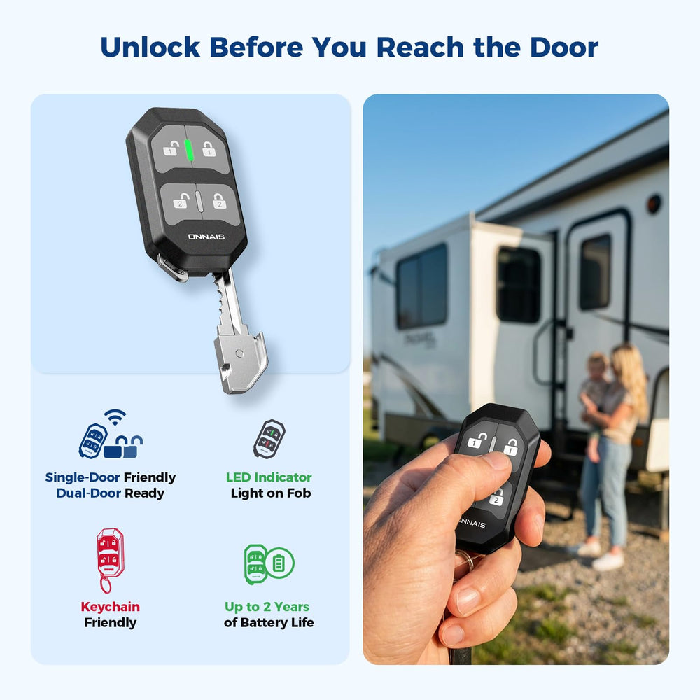 ONNAIS keypad with peek-proof digits protects your code during entry.