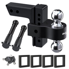Onsski adjustable trailer hitch with 2-inch receiver, durable aluminum for heavy towing.