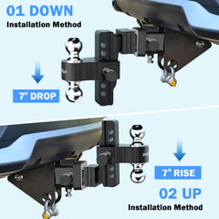 Onsski heavy-duty aluminum hitch rated for up to 12,500 lbs GTW.