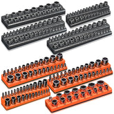 Onsski magnetic socket organizer base securely holds sockets during transport.