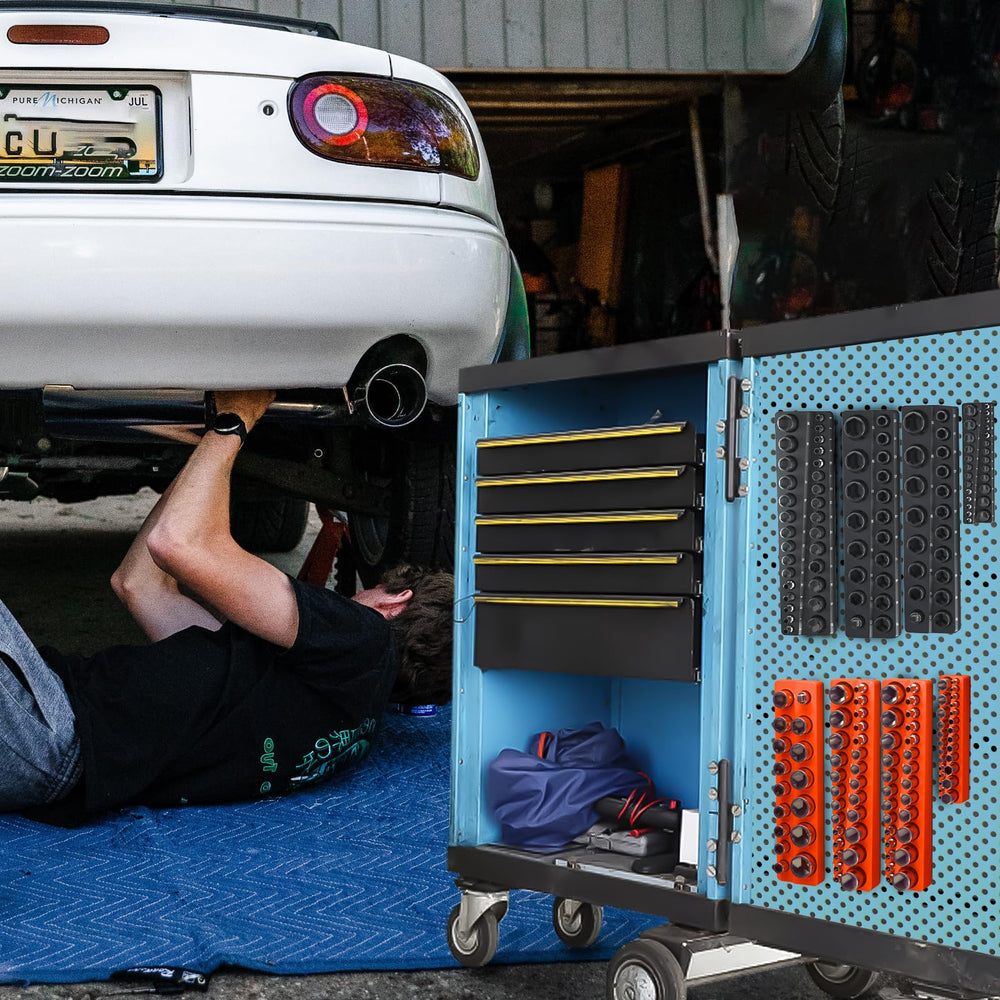 Onsski complete setup helps organize tool boxes and garages efficiently.