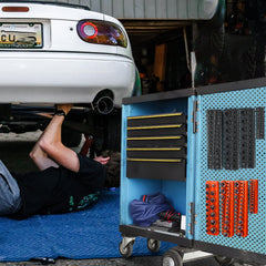 Onsski complete setup helps organize tool boxes and garages efficiently.