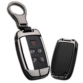 Ontto land rover key fob cover shows metal leather texture for protection