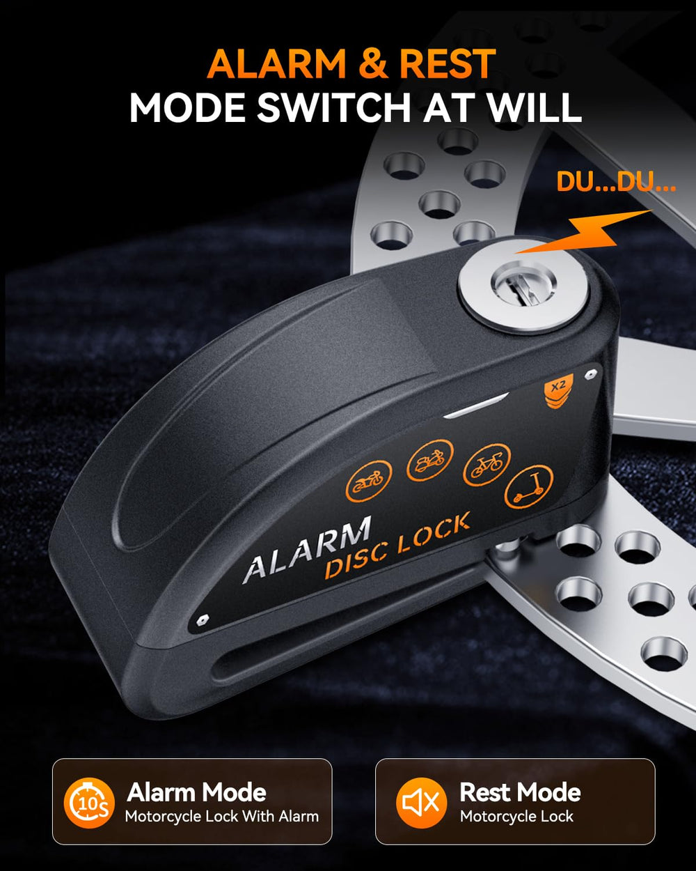 Compatible with motorcycles, scooters, helmets and discs