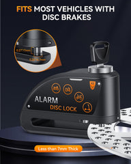 120dB alert activates on vibration to deter theft attempts