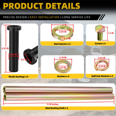ONYUOKU front lower A-arm kit in OEM-spec allows easy swap with compatible Polaris models.