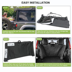 Opall easy-install strap attachment ensuring secure mounting on Wrangler rear headrests