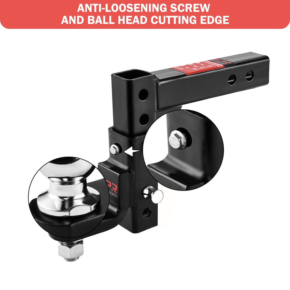OPENROAD black powder-coated hitch extender in rugged outdoor use.