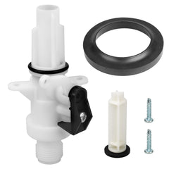 Ophjerg 13168 valve body close-up showing durable construction for Thetford Aqua Magic IV toilets