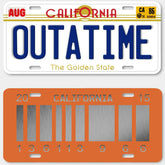 OPO 10 Delorean Outatime metal license plate replica for bold wall decor