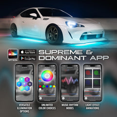 OPT7 Aura app control interface demonstrates easy on-the-go customization.