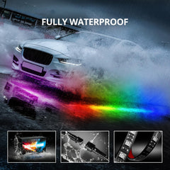OPT7 Aura DreamColor lights syncing to music mode for beat-driven ambiance.