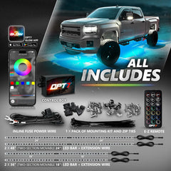 OPT7 Aura Pro install brackets and harness simplify plug-and-play setup.