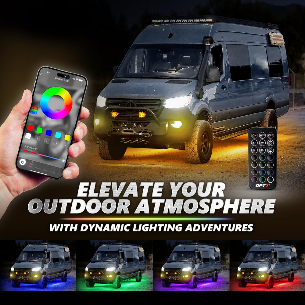 OPT7 Aura Pro RGB music sync module with reactive color effects.