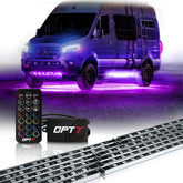 OPT7 Aura RV underglow LED bar with remote for customizable colors