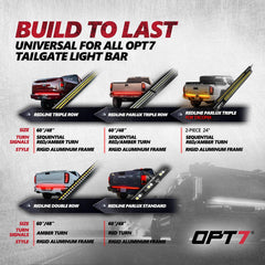 OPT7 Plug-n-play tailgate adapter simplifies setup on Tacoma, Tundra, and various pickups.