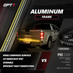 OPT7 Redline bar installs quickly using adhesive tape or magnets.