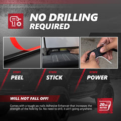 OPT7 Redline 60-inch tailgate light bar provides white reverse illumination for parking awareness.