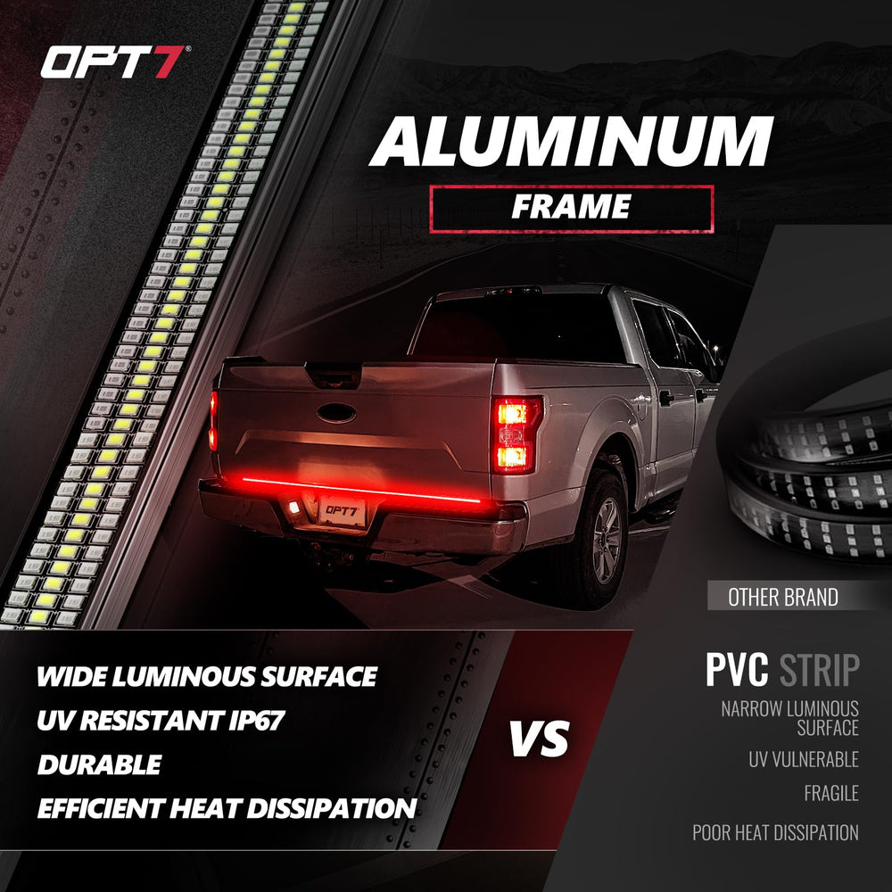 OPT7 Redline 60-Inch tailgate light bar IP67 waterproof design withstands weather