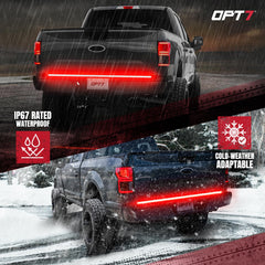 OPT7 Redline 60-Inch tailgate light bar magnet mount option simplifies mounting